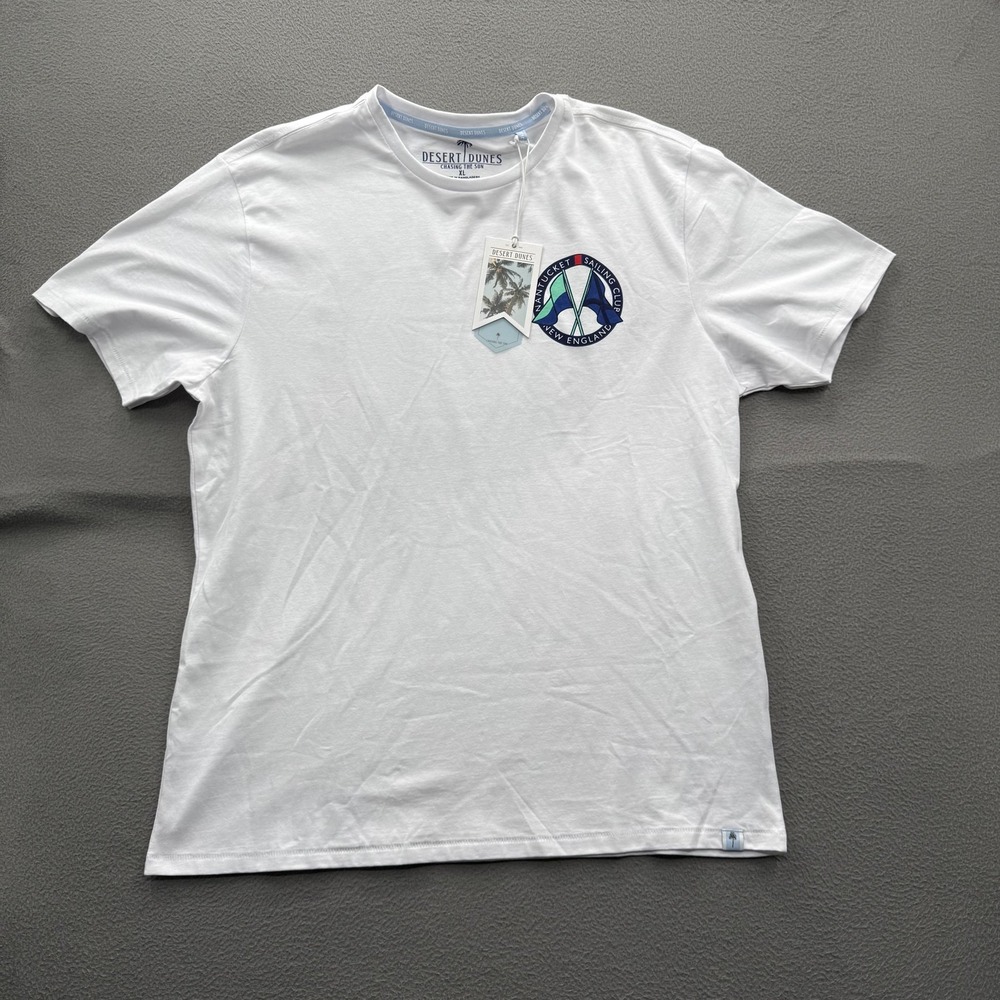 Desert Dunes Shirt Mens XL White Nantucket Sailing New England Graphic Tee